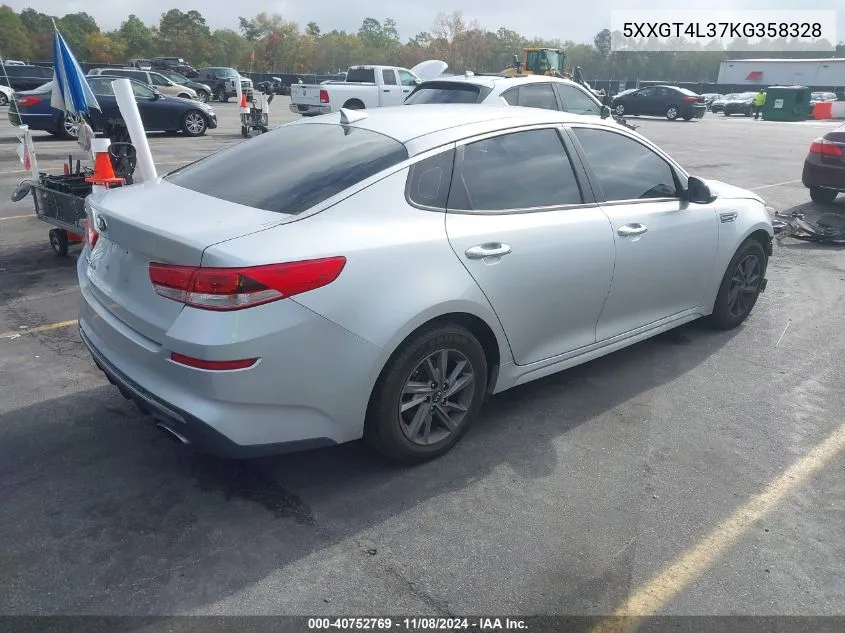 2019 Kia Optima Lx VIN: 5XXGT4L37KG358328 Lot: 40752769