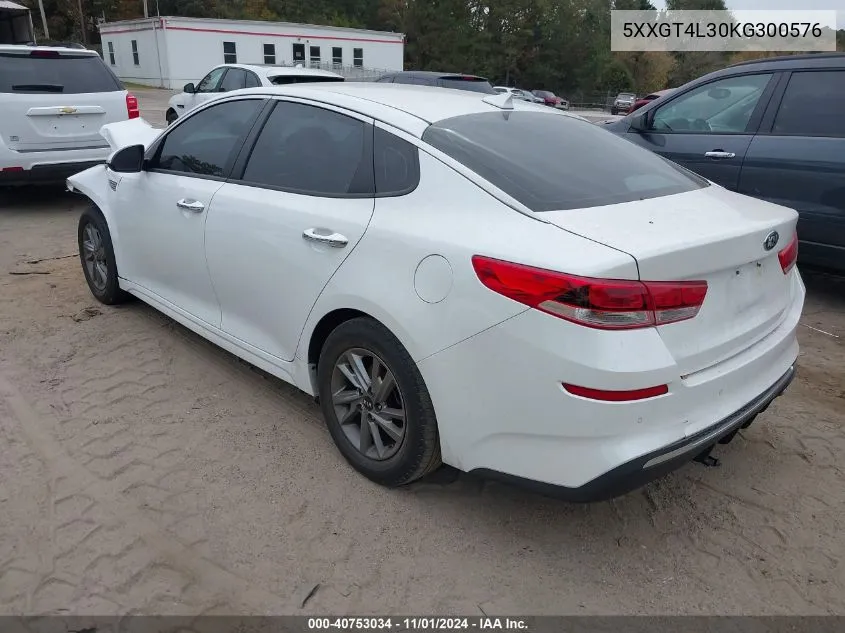 2019 Kia Optima Lx VIN: 5XXGT4L30KG300576 Lot: 40753034