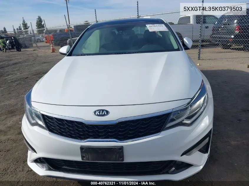 2019 Kia Optima Lx/S VIN: 5XXGT4L35KG379503 Lot: 40762321