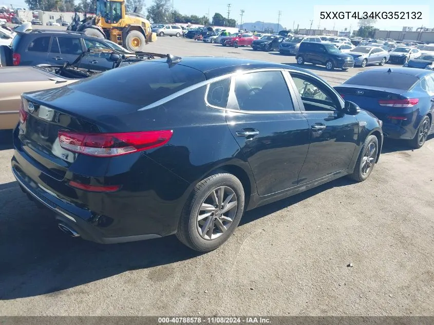 2019 Kia Optima Lx VIN: 5XXGT4L34KG352132 Lot: 40788578