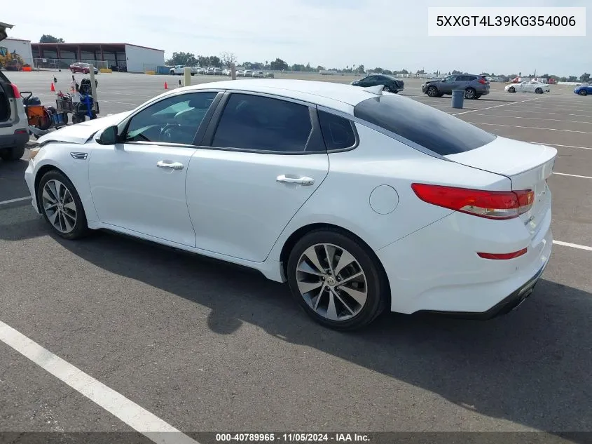 2019 Kia Optima S VIN: 5XXGT4L39KG354006 Lot: 40789965