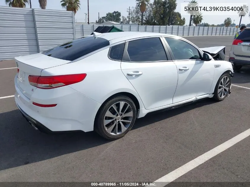 2019 Kia Optima S VIN: 5XXGT4L39KG354006 Lot: 40789965