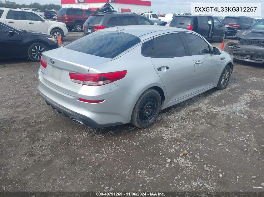 2019 Kia Optima Lx VIN: 5XXGT4L33KG312267 Lot: 40791269