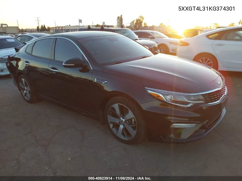 2019 Kia Optima S VIN: 5XXGT4L31KG374301 Lot: 40823914