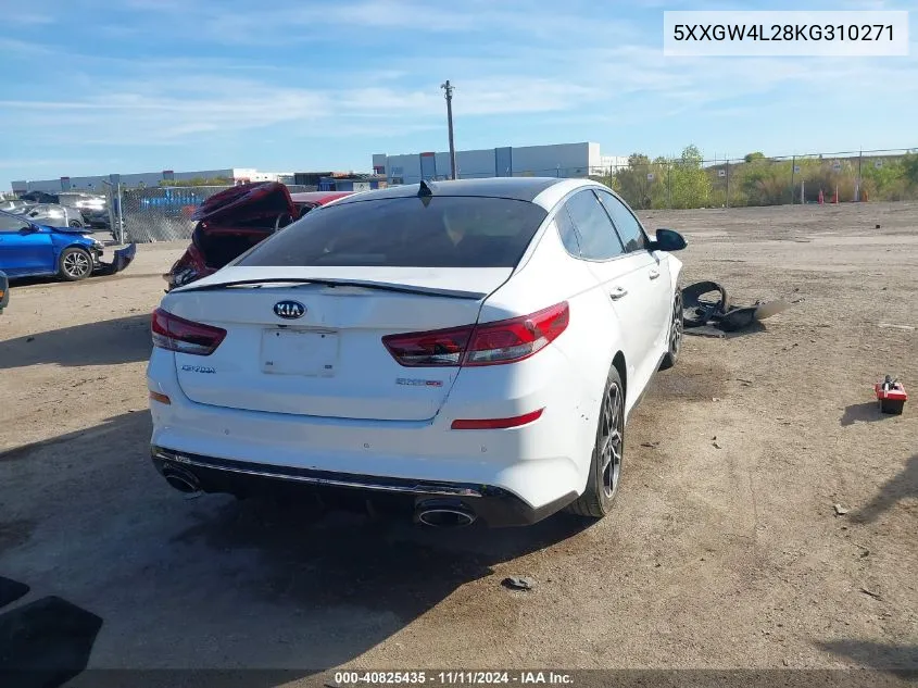 2019 Kia Optima Sx Turbo VIN: 5XXGW4L28KG310271 Lot: 40825435