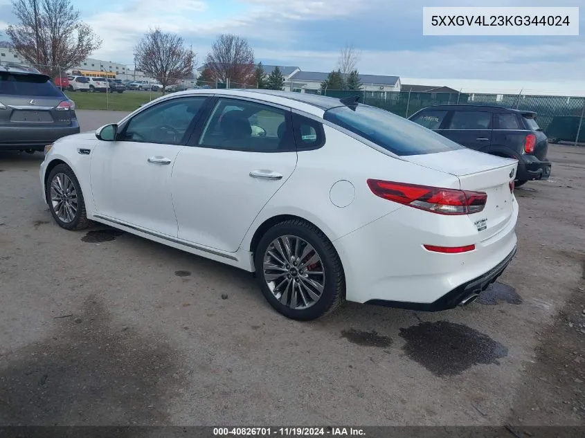 2019 Kia Optima Sx Turbo VIN: 5XXGV4L23KG344024 Lot: 40826701