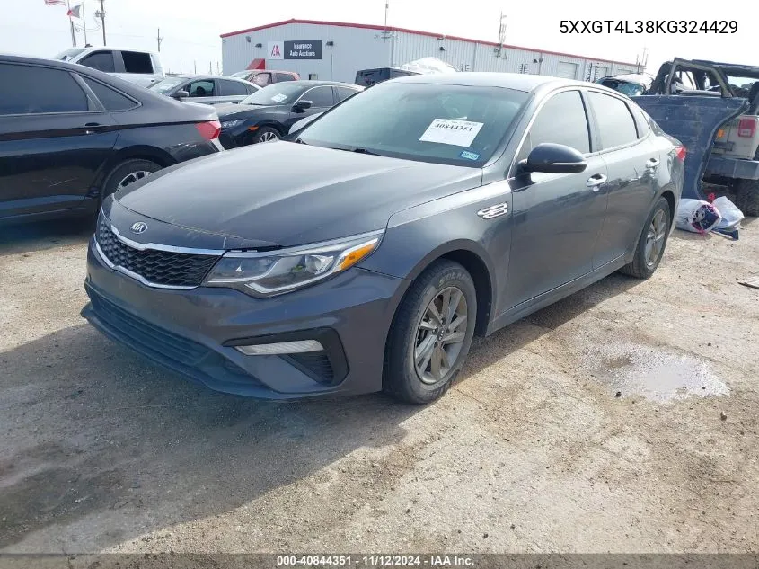 2019 Kia Optima Lx VIN: 5XXGT4L38KG324429 Lot: 40844351