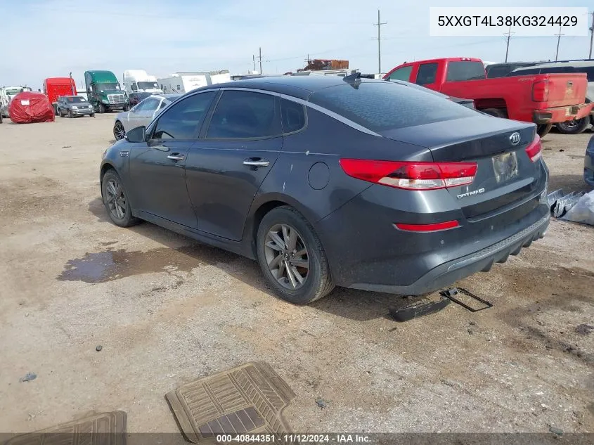 2019 Kia Optima Lx VIN: 5XXGT4L38KG324429 Lot: 40844351