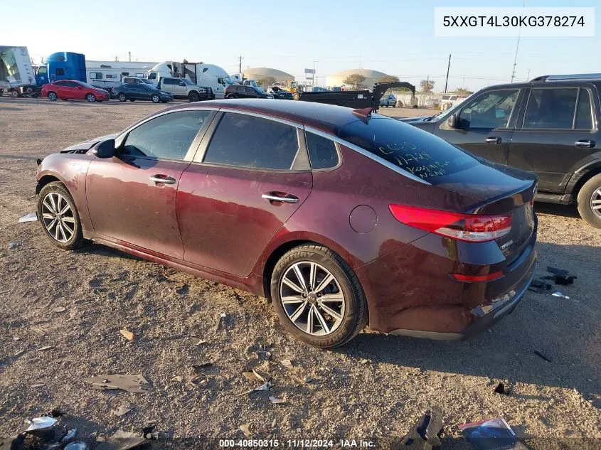 2019 Kia Optima Lx VIN: 5XXGT4L30KG378274 Lot: 40850315