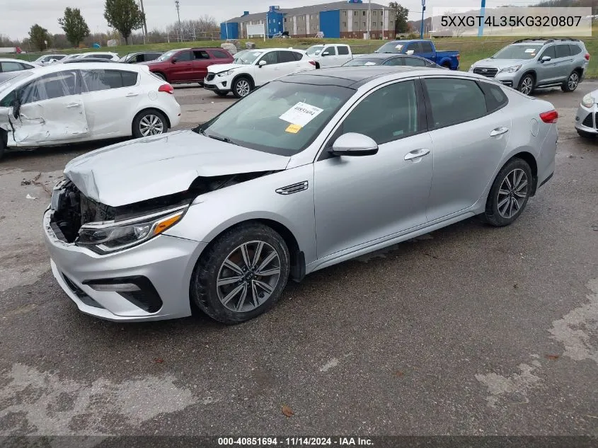 5XXGT4L35KG320807 2019 Kia Optima Lx