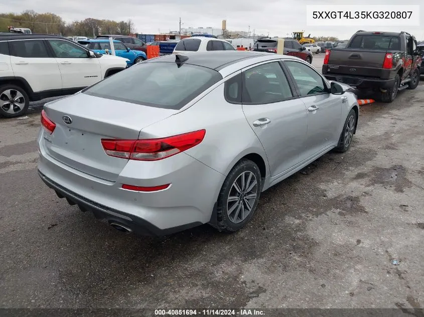 5XXGT4L35KG320807 2019 Kia Optima Lx