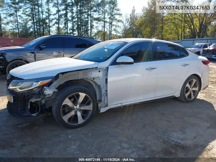 2019 Kia Optima S VIN: 5XXGT4L37KG347653 Lot: 40872195