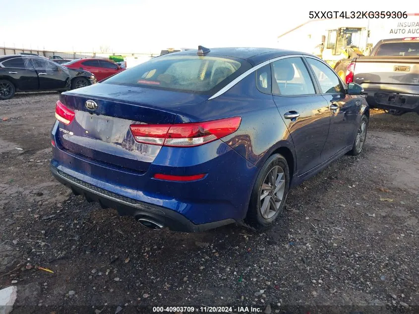 2019 Kia Optima Lx VIN: 5XXGT4L32KG359306 Lot: 40903709