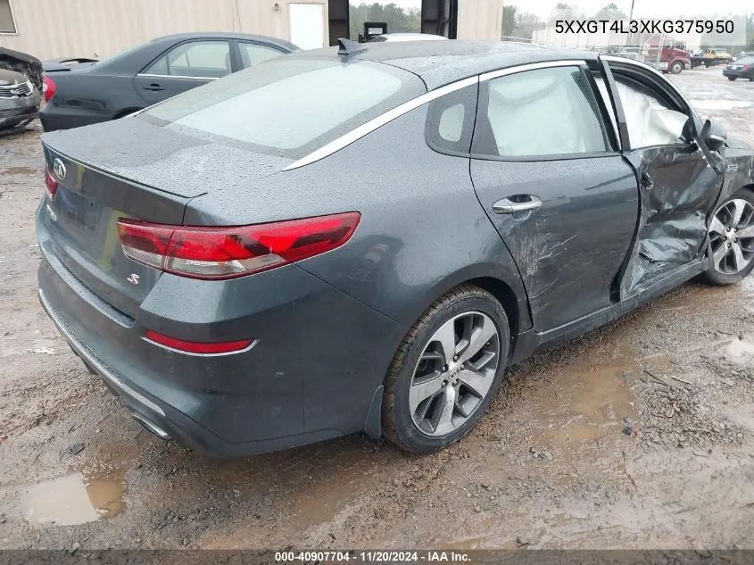 2019 Kia Optima S VIN: 5XXGT4L3XKG375950 Lot: 40907704