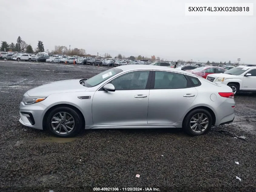 2019 Kia Optima Lx VIN: 5XXGT4L3XKG283818 Lot: 40921306