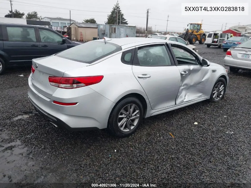 2019 Kia Optima Lx VIN: 5XXGT4L3XKG283818 Lot: 40921306