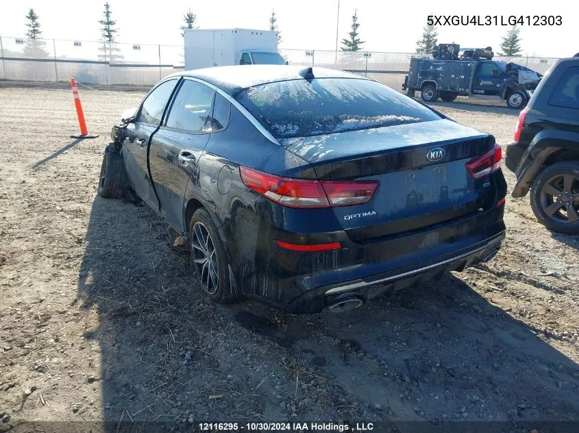 2020 Kia Optima VIN: 5XXGU4L31LG412303 Lot: 12116295