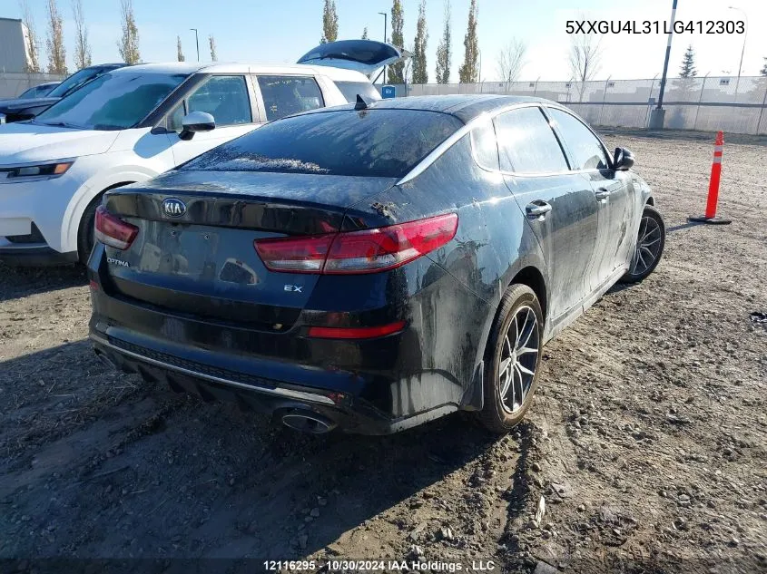 2020 Kia Optima VIN: 5XXGU4L31LG412303 Lot: 12116295