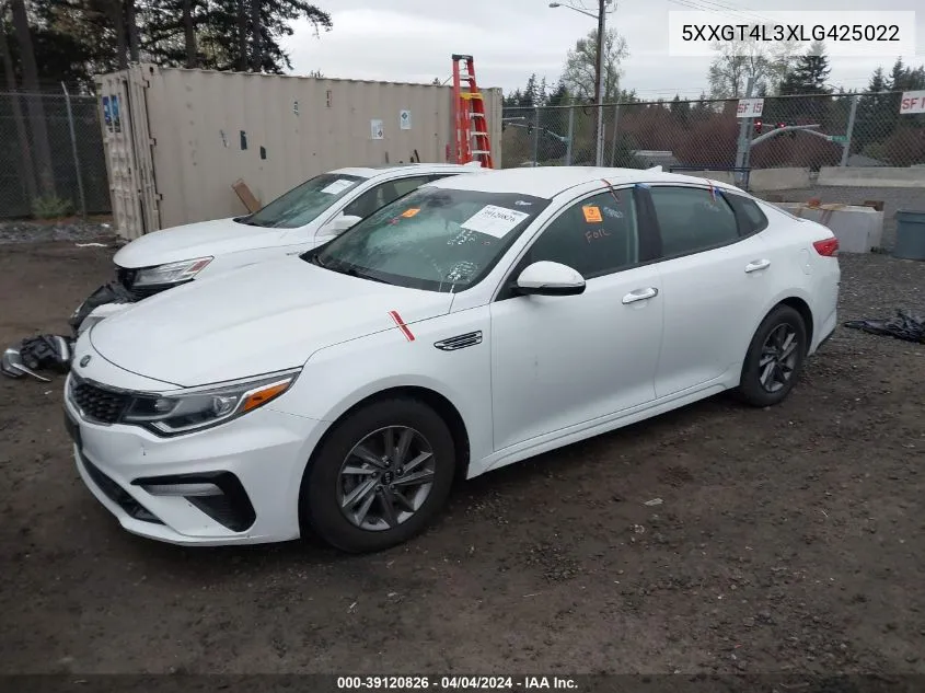 5XXGT4L3XLG425022 2020 Kia Optima Lx