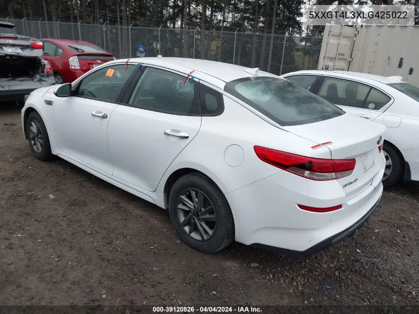 5XXGT4L3XLG425022 2020 Kia Optima Lx