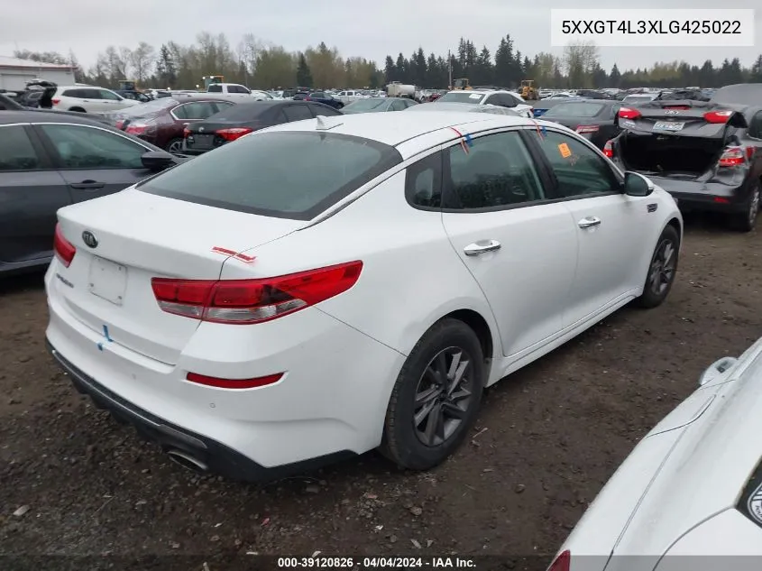 5XXGT4L3XLG425022 2020 Kia Optima Lx