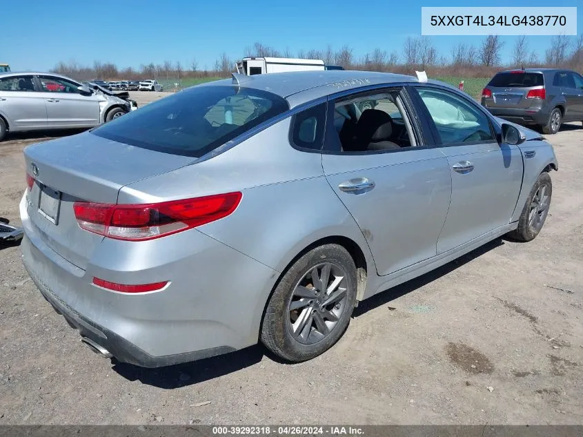 5XXGT4L34LG438770 2020 Kia Optima Lx