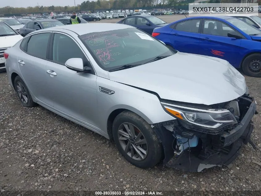 5XXGT4L38LG422703 2020 Kia Optima Lx