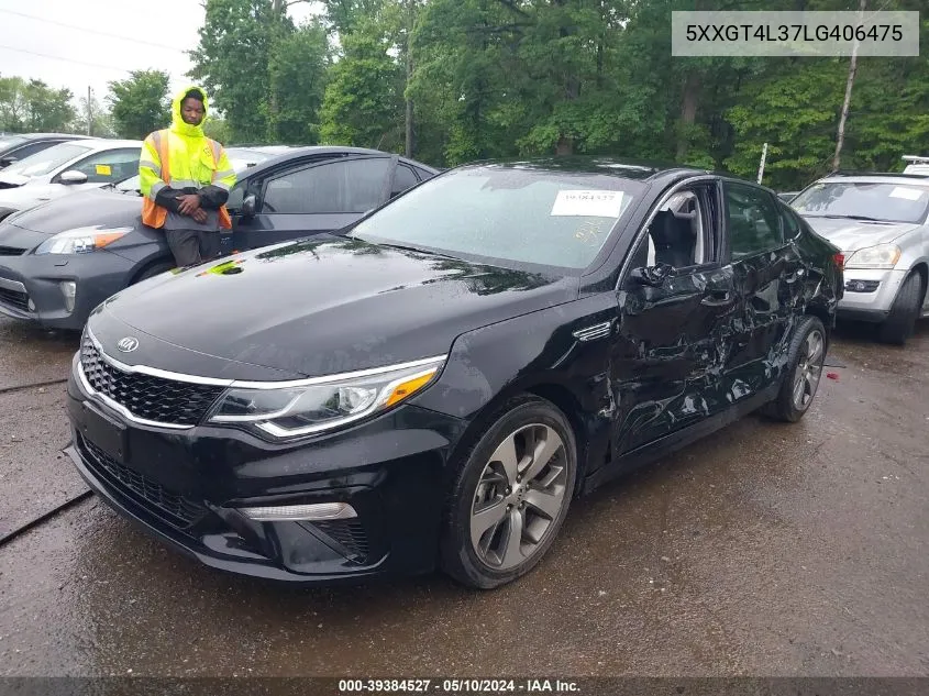 2020 Kia Optima S VIN: 5XXGT4L37LG406475 Lot: 39384527