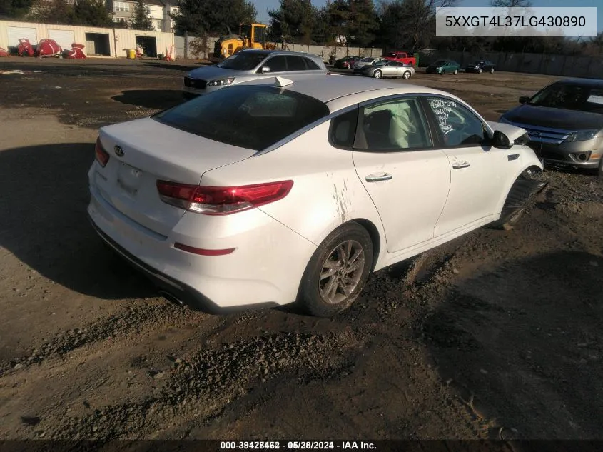 5XXGT4L37LG430890 2020 Kia Optima Lx