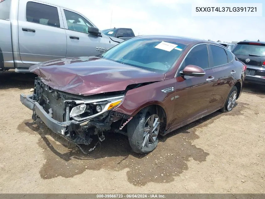 2020 Kia Optima Lx VIN: 5XXGT4L37LG391721 Lot: 39566723