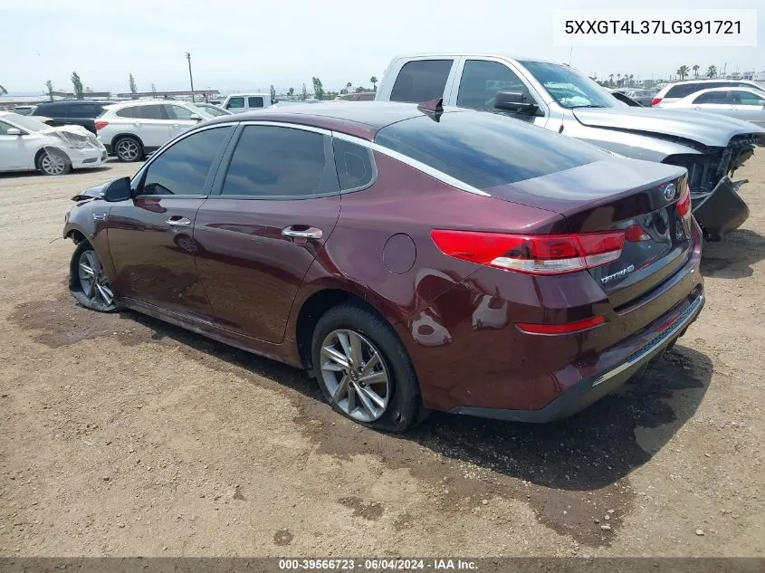 2020 Kia Optima Lx VIN: 5XXGT4L37LG391721 Lot: 39566723