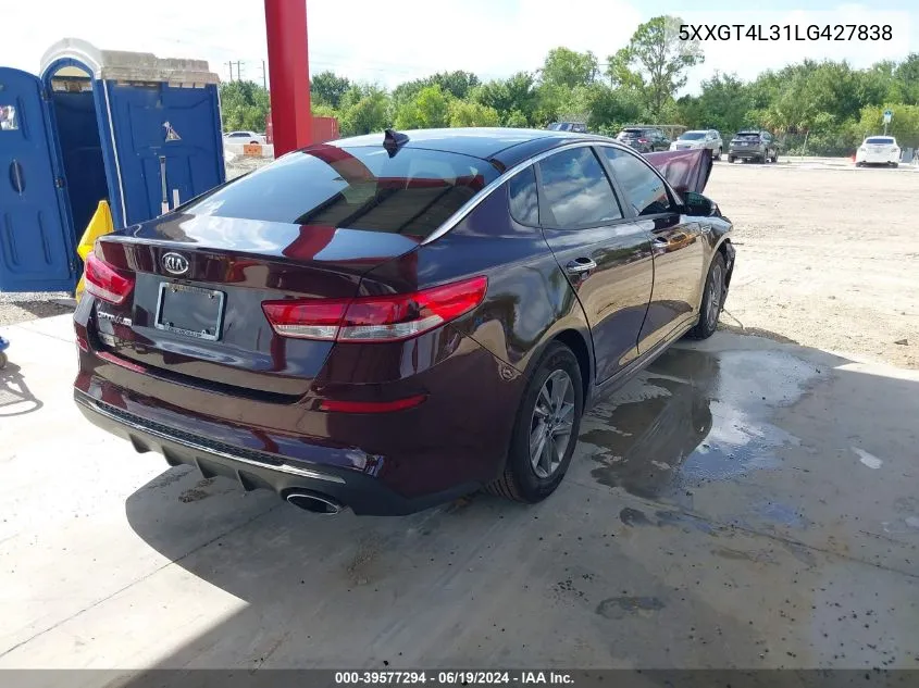 2020 Kia Optima Lx VIN: 5XXGT4L31LG427838 Lot: 39577294