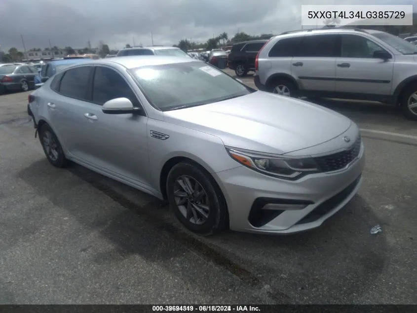 2020 Kia Optima Lx VIN: 5XXGT4L34LG385729 Lot: 39694319