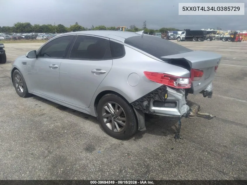 5XXGT4L34LG385729 2020 Kia Optima Lx