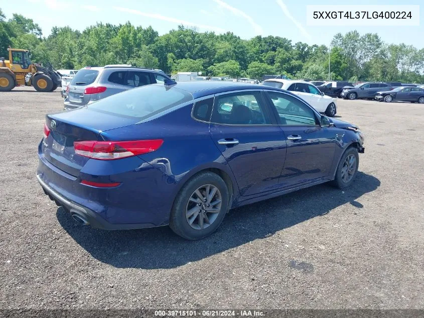 2020 Kia Optima Lx VIN: 5XXGT4L37LG400224 Lot: 39715101