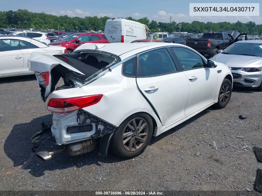 5XXGT4L34LG430717 2020 Kia Optima Lx