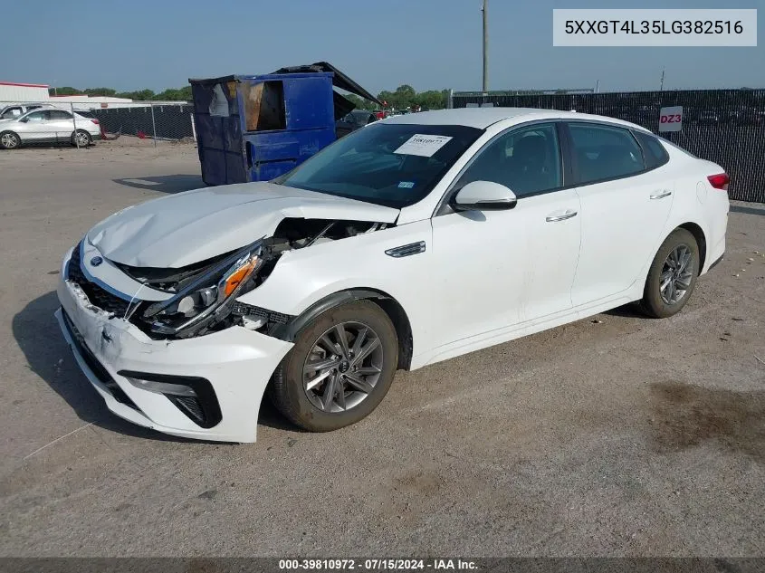 2020 Kia Optima Lx VIN: 5XXGT4L35LG382516 Lot: 39810972