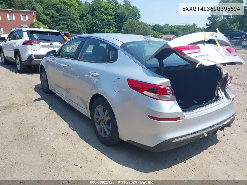 2020 Kia Optima Lx VIN: 5XXGT4L36LG395694 Lot: 39822125