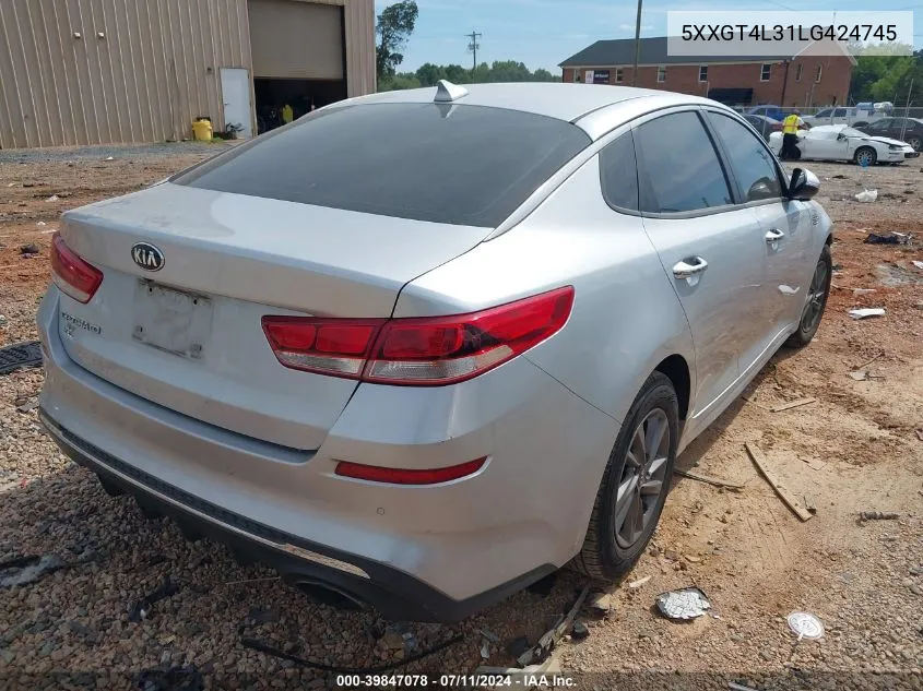 5XXGT4L31LG424745 2020 Kia Optima Lx