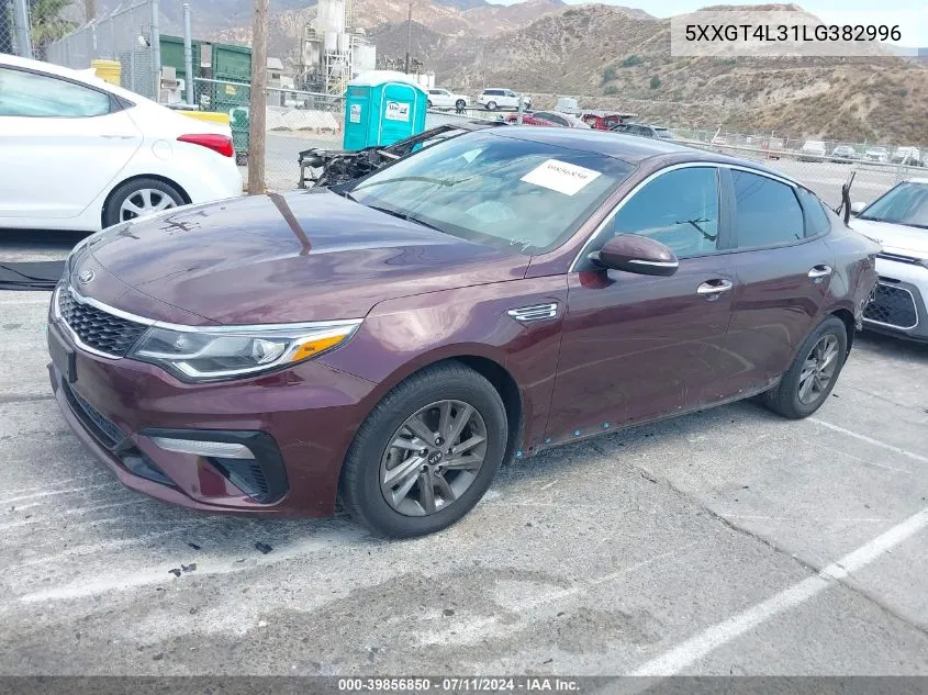 5XXGT4L31LG382996 2020 Kia Optima Lx