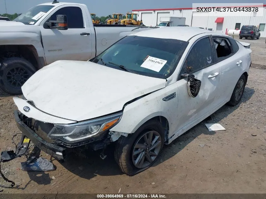 2020 Kia Optima Lx VIN: 5XXGT4L37LG443378 Lot: 39864969