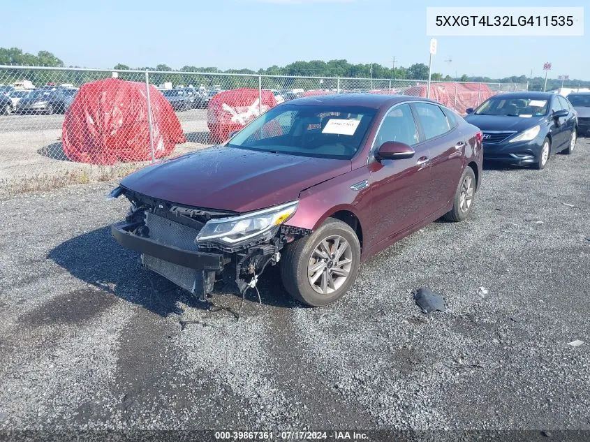 5XXGT4L32LG411535 2020 Kia Optima Lx