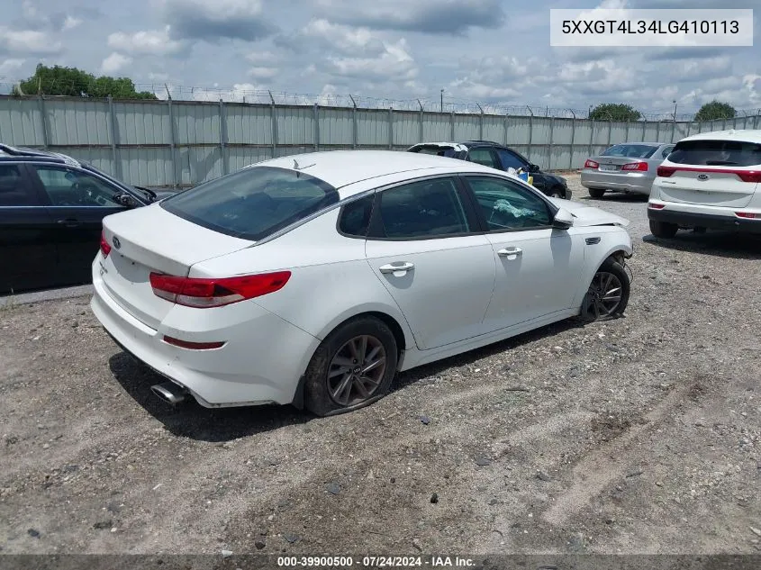 2020 Kia Optima Lx VIN: 5XXGT4L34LG410113 Lot: 39900500