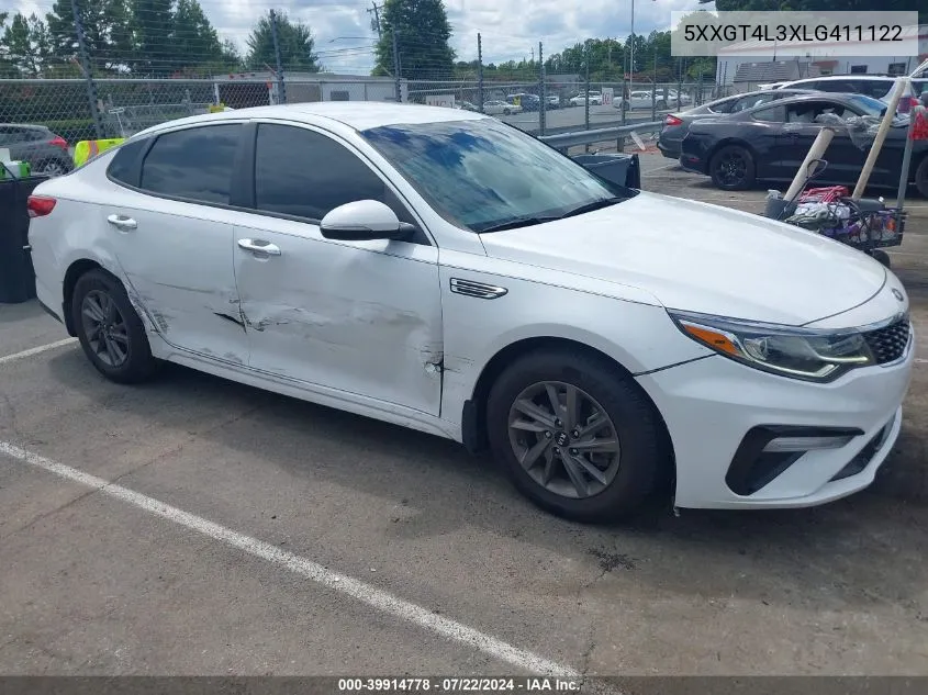 5XXGT4L3XLG411122 2020 Kia Optima Lx