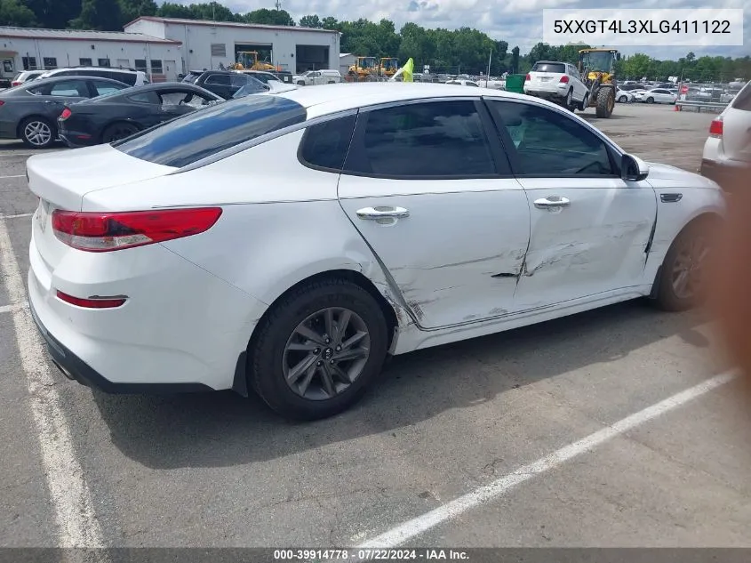 5XXGT4L3XLG411122 2020 Kia Optima Lx