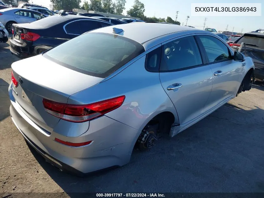 2020 Kia Optima Lx VIN: 5XXGT4L30LG386943 Lot: 39917797