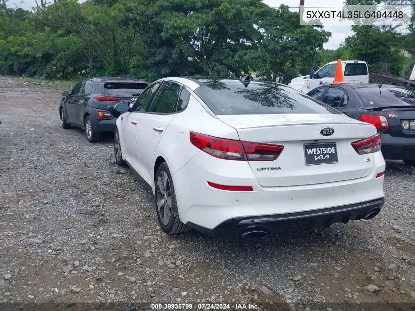 2020 Kia Optima S VIN: 5XXGT4L35LG404448 Lot: 39935799