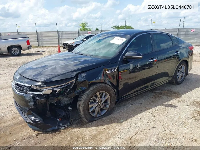 5XXGT4L35LG446781 2020 Kia Optima Lx