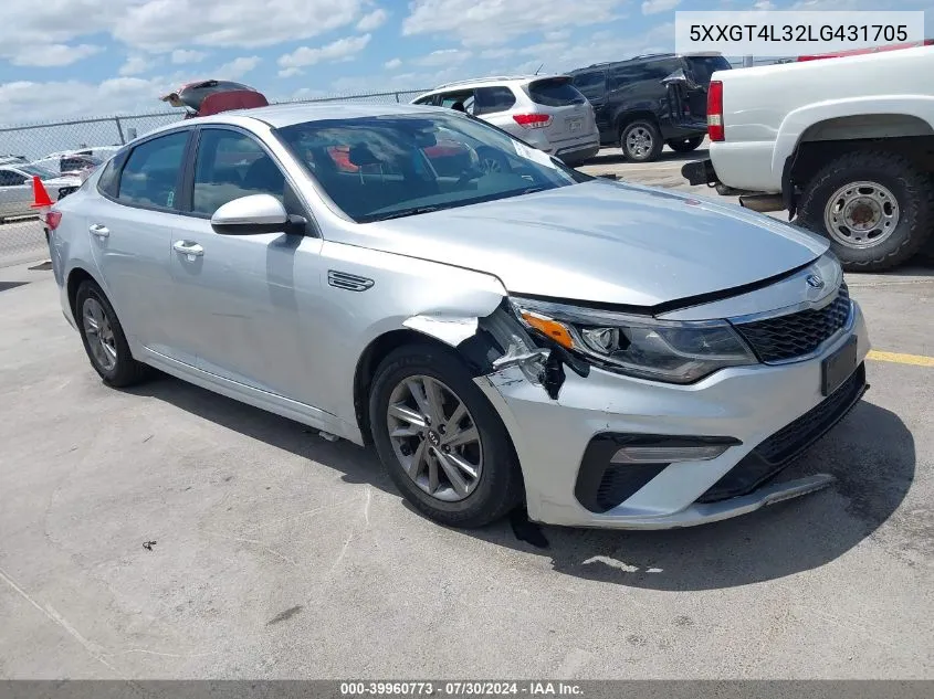 2020 Kia Optima Lx VIN: 5XXGT4L32LG431705 Lot: 39960773