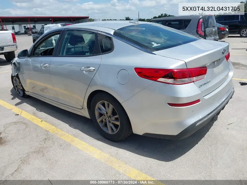 5XXGT4L32LG431705 2020 Kia Optima Lx